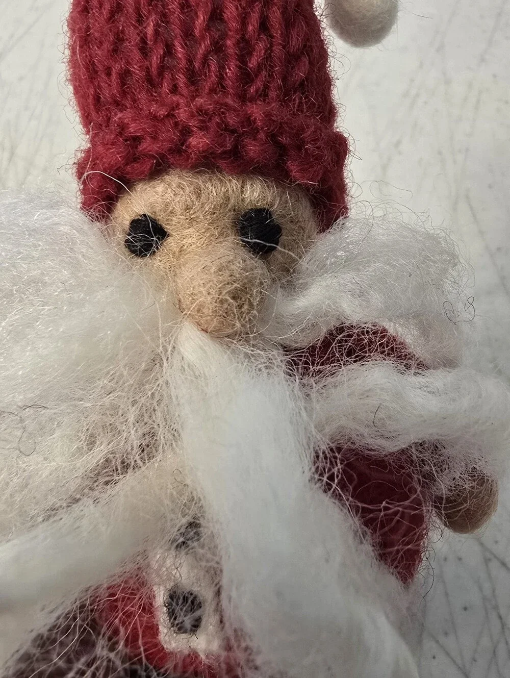 Pottery Barn Handmade Wool? Santa Clause Christmas Ornament Made in Nepal
